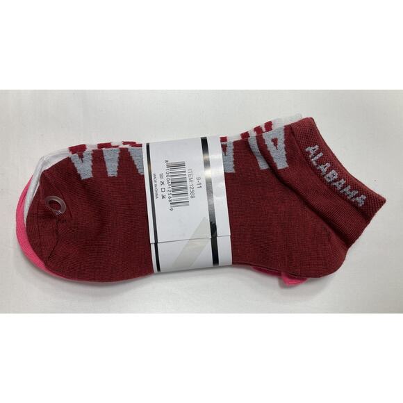 Alabama Crimson Tide Socks Ankle Women's size: 9 to 11 2 packs of 3, NCAA - Picture 6 of 9